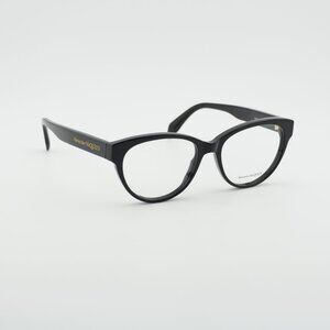 Alexander McQueen AM0359O 001 Eyeglasses Black 52mm Cat Eye Frame